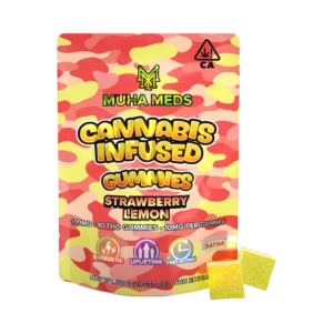 Strawberry Lemon Sativa | 100MG | 10 THC Gummies | 10MG EA