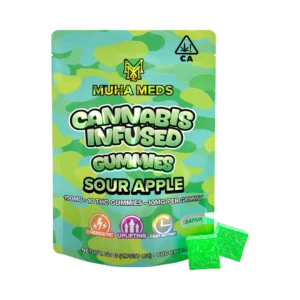 Sour Apple Sativa | 100MG | 10 THC Gummies | 10MG EA