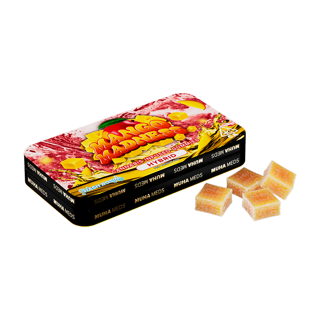 Mango Madness Hybrid | 100MG | 10 THC Gummies | 10MG EA
