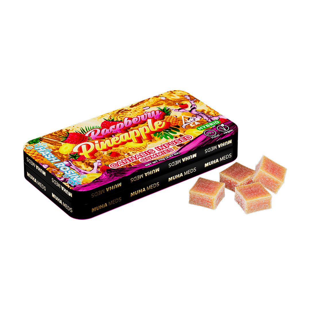 Raspberry Pineapple Hybrid | 100MG | 10 THC Gummies | 10MG EA