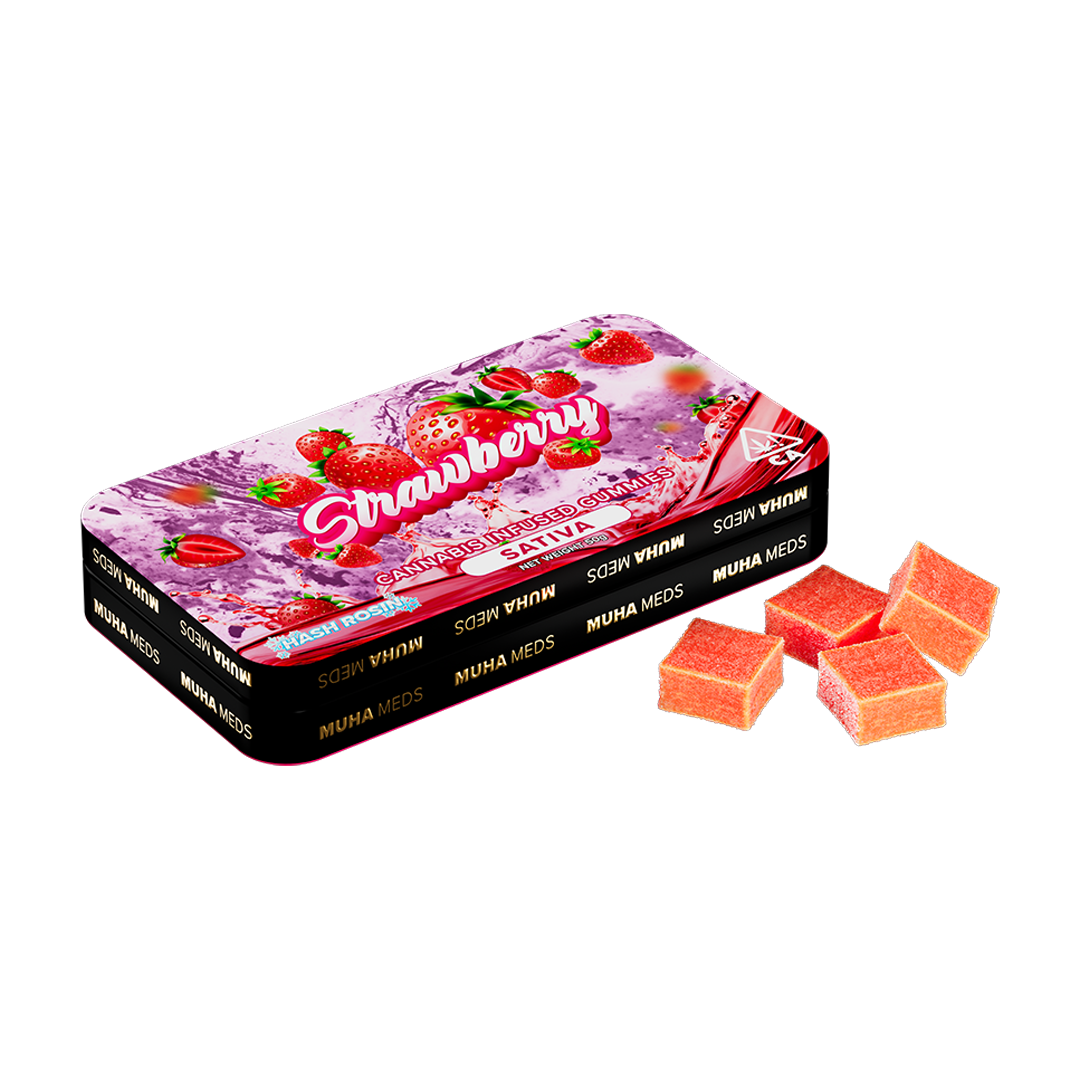 Strawberry Sativa | 100MG | 10 THC Gummies | 10MG EA
