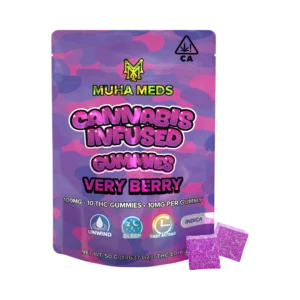 Very Berry Indica | 100MG | 10 THC Gummies | 10MG EA